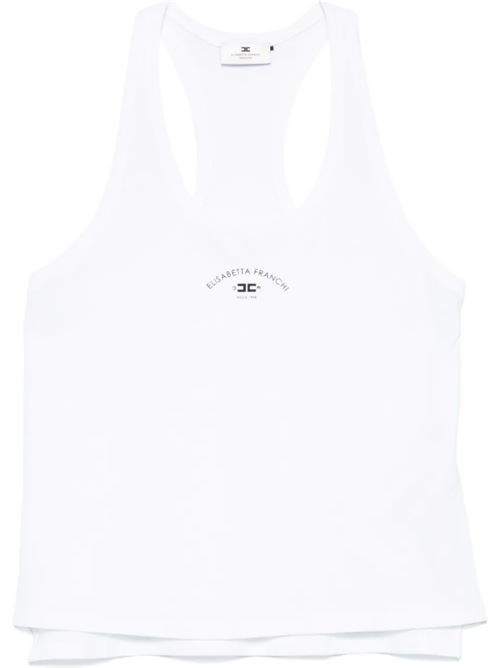 TANK TOP WITH LOGO ELISABETTA FRANCHI | CN00251E2270 gesso